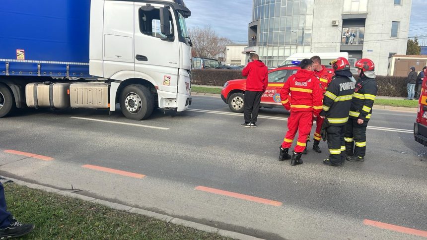 Pieton strivit de TIR la aeroportul din Sibiu