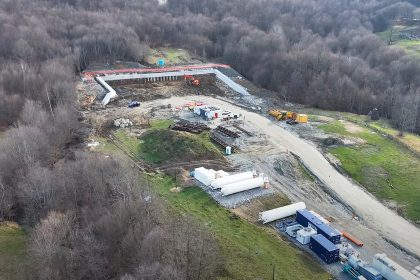 Progresul lucrarilor pe cel mai lung lot al Autostrazii Sibiu
