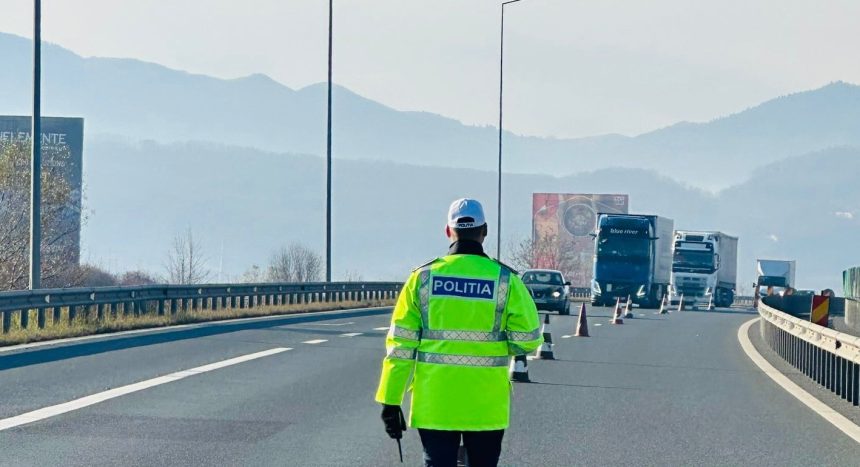 Razie pe Autostrada A1 Sibiu Deva 170 amenzi si 5 permise retinute
