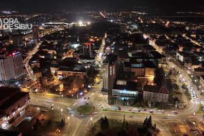 VIDEO Sibiu pe timp de noapte