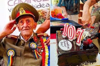Veteranul Ion Vasile Banu recompensat pentru curaj la 107 ani