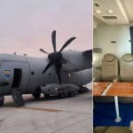 Avion militar Spartan transformat in VIP pentru Nicusor Dan