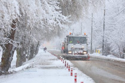 Cod portocaliu de viscol intens in judeul Sibiu
