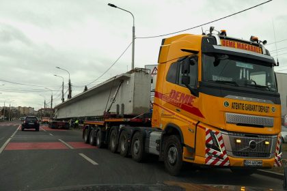 Colosi pe drumurile din Sibiu transporturi speciale agabaritice pentru autostrada Sibiu Fagaras