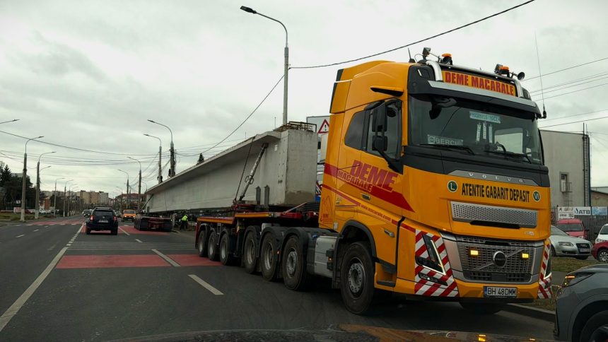 Colosi pe drumurile din Sibiu transporturi speciale agabaritice pentru autostrada Sibiu Fagaras