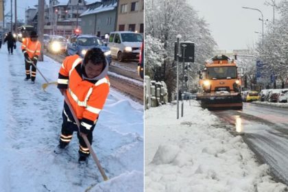 Deszapezire intensa la Sibiu 8 utilaje si 58 muncitori
