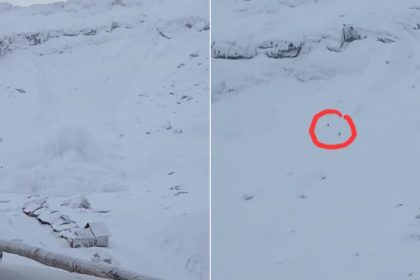 Doi turisti aproape spulberati de avalanse la Balea Lac