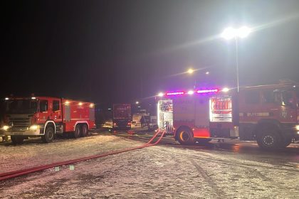 Incendiu puternic la Bradu din cauza afumatorii improvizate