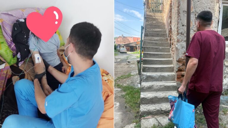 Lectie de umanitate la Sibiu asistent care ingrijeste gratis varstnici