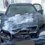 Masina arsa intr un incendiu pe o strada din Sibiu