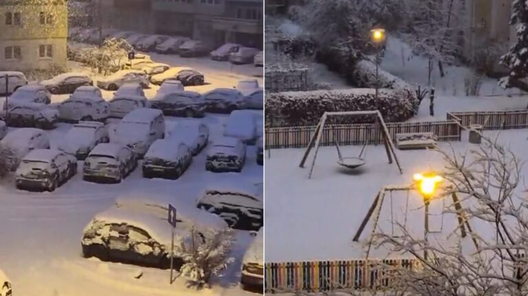 Noul An a adus zapada consistenta la Sibiu