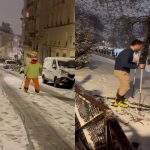 Parizienii schiaza prin oras video