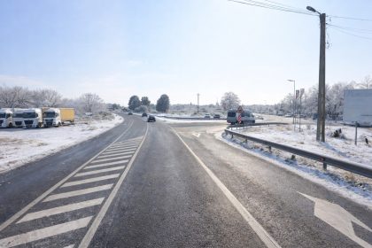 A inceput construcia celui mai ateptat giratoriu de pe DN1 ntre Sibiu i Brasov