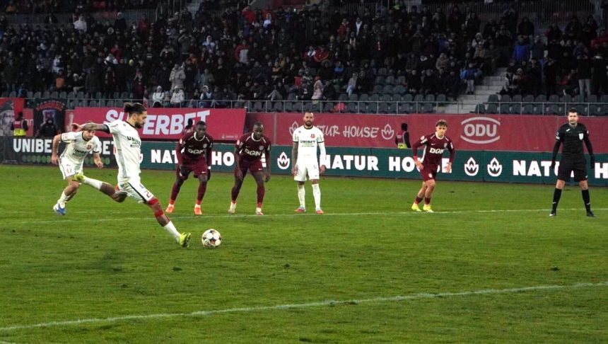 FC Hermannstadt de la extaz la agonie penalty anulat in ultimele secunde cu CFR Cluj video si foto