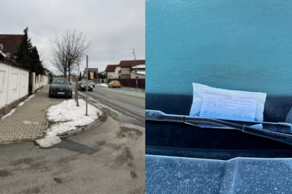 Interventia Politei Locale amenda aplicata proprietarului masinii care blocheaza vizibilitatea intr o intersectie din Selimbar