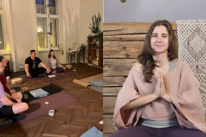 S a intoars din Mexic pentru a aduce Yin Yoga la Sibiu Diana introduce yoga in cuplu de Dragobete foto video