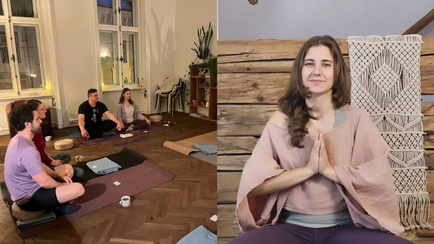 S a intoars din Mexic pentru a aduce Yin Yoga la Sibiu Diana introduce yoga in cuplu de Dragobete foto video