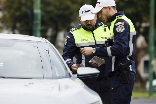 Tanar din Buia prins la volanul unei masini neinmatriculate