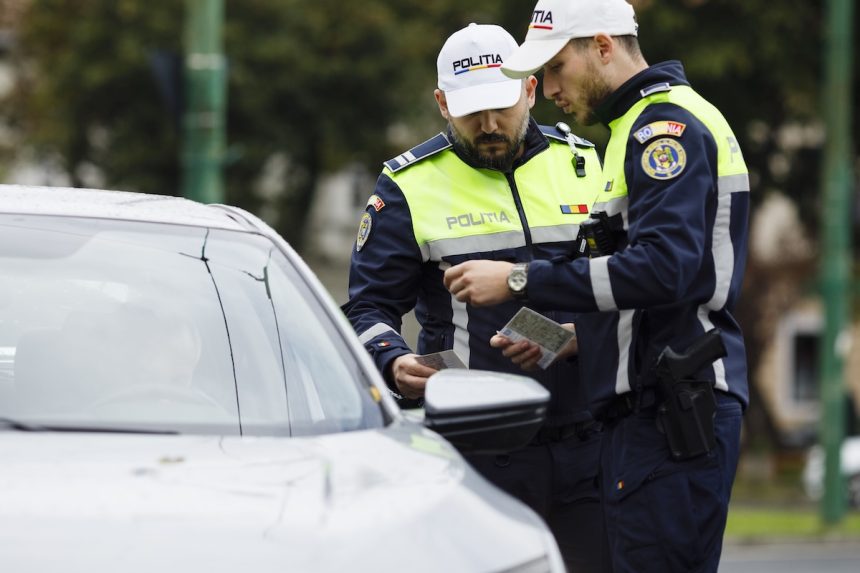 Tanar din Buia prins la volanul unei masini neinmatriculate