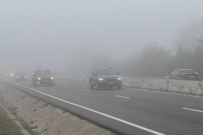 Vreme periculoasa in judetul Sibiu ceata ninsoare si drumuri umede