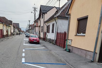 A inceput refacerea marcajelor de parcari pe mai multe strazi din Sibiu una finalizata urmeaza alte cinci