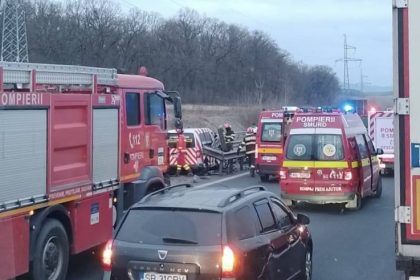 Accident in zona Hula Bradului trafic blocat pe DN1