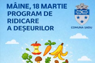 Colectarea deseurilor menajere in Sadu si Tocile programul pentru miercuri 18 martie 2026
