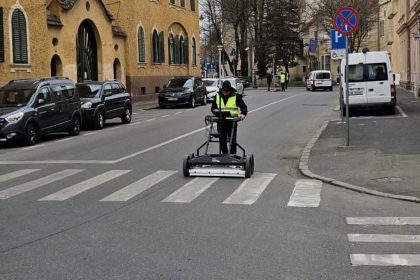 Cum percepe Primaria Sibiu ce se afla sub pamant scanare high tech pe strada Mitropoliei