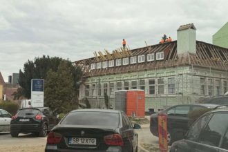 Santierele de la cantina ULBS aduce modificari semnificative o sala pe doua etaje si terasa foto