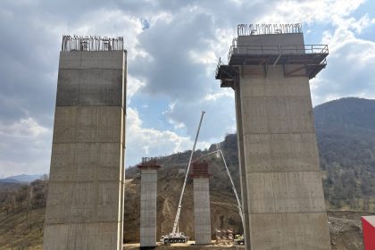 Vizita prefectului pe santierele autostrazilor din Sibiu stadiul lucrarilor la A1 si A13 foto