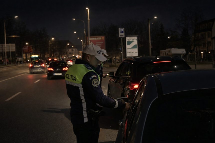 doi tineri opriti in trafic la sibiu unul fara permis celalalt cu permis suspendat