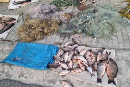 Braconieri prinși în flagrant pe lacul de acumulare de la Arpașu, după 20 de ore de pândă