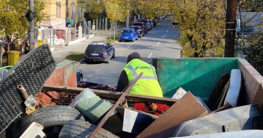 26 de tone de deșeuri voluminoase strânse în două zile la Sibiu