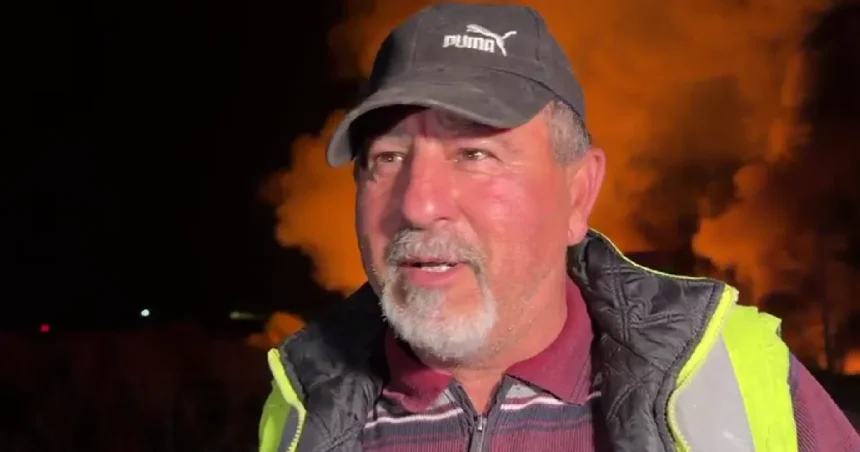 Incendiu la stația de sortare din Rusciori: „A luat foc foarte repede. Am și plâns”