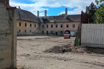 Lucrări la fostul Orfelinat „Maria Tereza”: beton și vegetație, îndepărtate