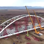 Montaj spectaculos la podul în arc de pe Autostrada Sibiu – Făgăraș. Tronsonul 3, 52,23%