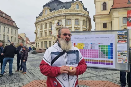 Protest în Piața Mare față de mina de la Rășinari. Praful ar reduce viața cu 10 ani