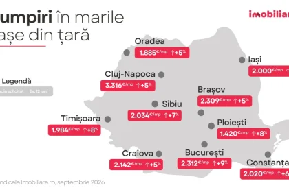 Sibiu: apartamentele s-au scumpit cu 7% într-un an. Prețul mediu depășește 2.000 euro/mp
