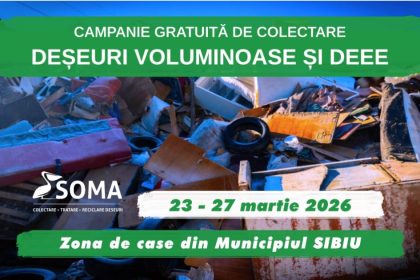 Soma colectează deșeuri voluminoase și electrocasnice din casele din Sibiu